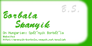 borbala spanyik business card